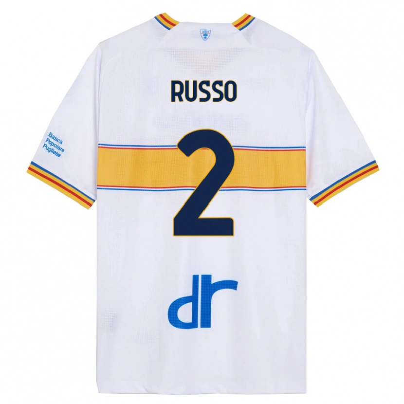 Danxen Män Luca Russo #2 Vit Gul Bortatröja Matchtröjor 2025/26 Tröjor T-Tröja