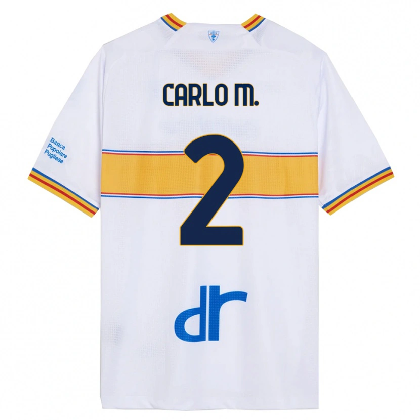 Danxen Män Carlo Mariano #2 Vit Gul Bortatröja Matchtröjor 2025/26 Tröjor T-Tröja