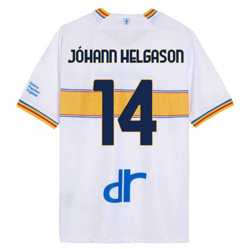 Danxen Män Thórir Jóhann Helgason #14 Vit Gul Bortatröja Matchtröjor 2025/26 Tröjor T-Tröja