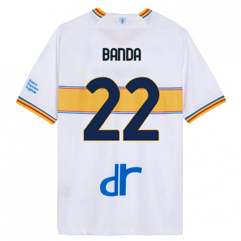 Danxen Män Lameck Banda #22 Vit Gul Bortatröja Matchtröjor 2025/26 Tröjor T-Tröja