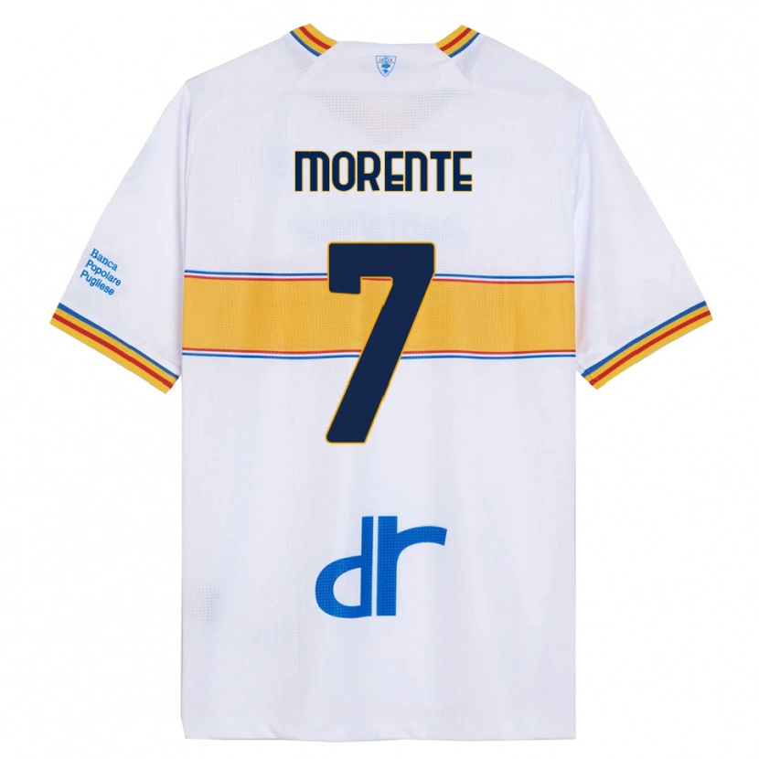 Danxen Män Tete Morente #7 Vit Gul Bortatröja Matchtröjor 2025/26 Tröjor T-Tröja