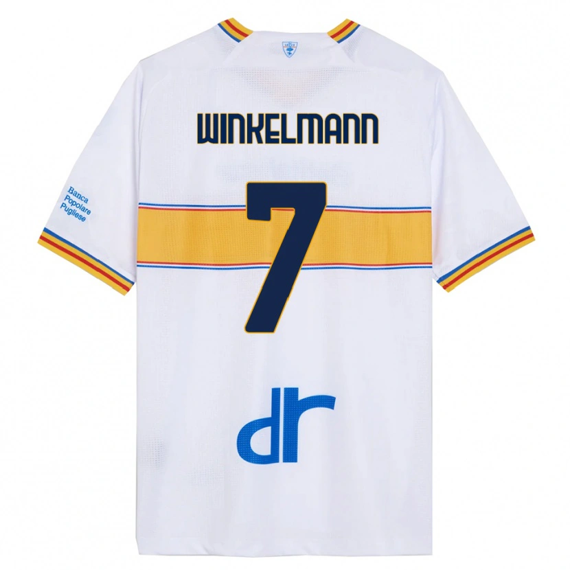 Danxen Män Till Winkelmann #7 Vit Gul Bortatröja Matchtröjor 2025/26 Tröjor T-Tröja