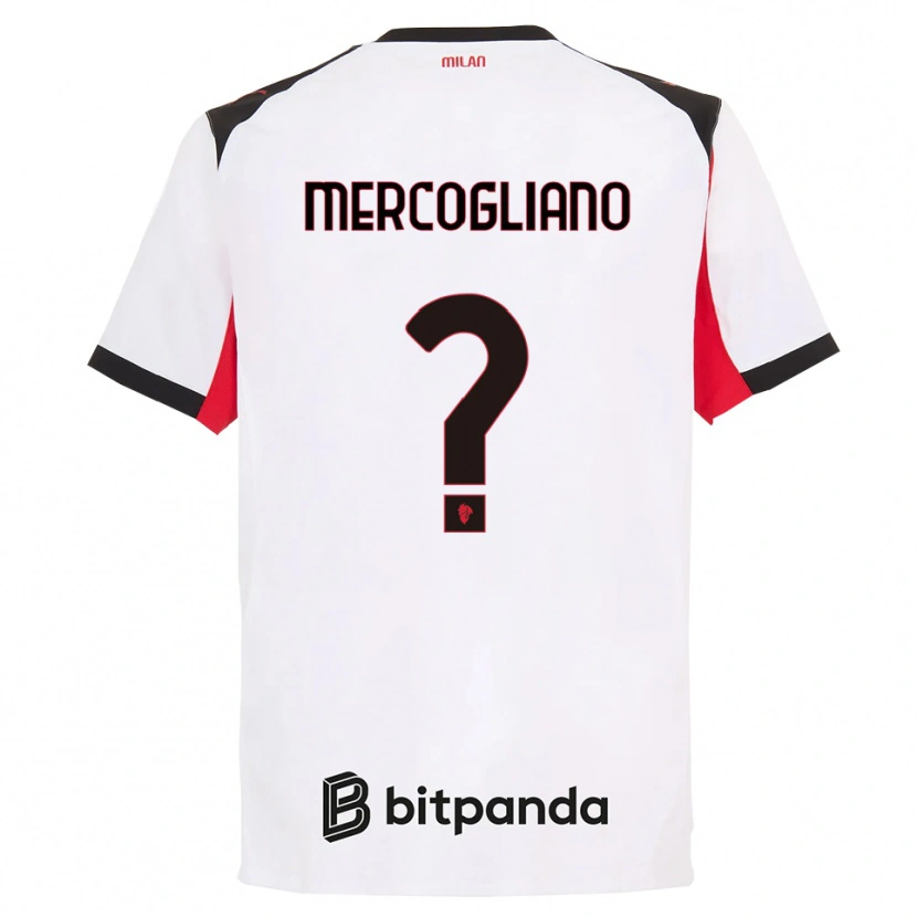 Danxen Män Mattia Mercogliano #0 Vit Svart Bortatröja Matchtröjor 2025/26 Tröjor T-Tröja