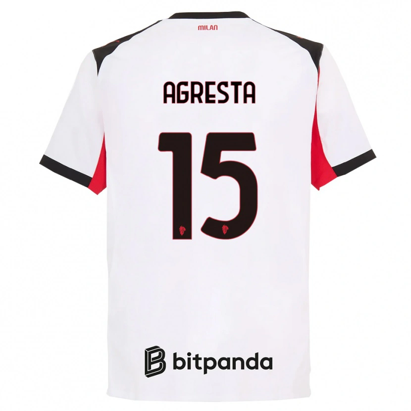 Danxen Män Stefano Agresta #15 Vit Svart Bortatröja Matchtröjor 2025/26 Tröjor T-Tröja