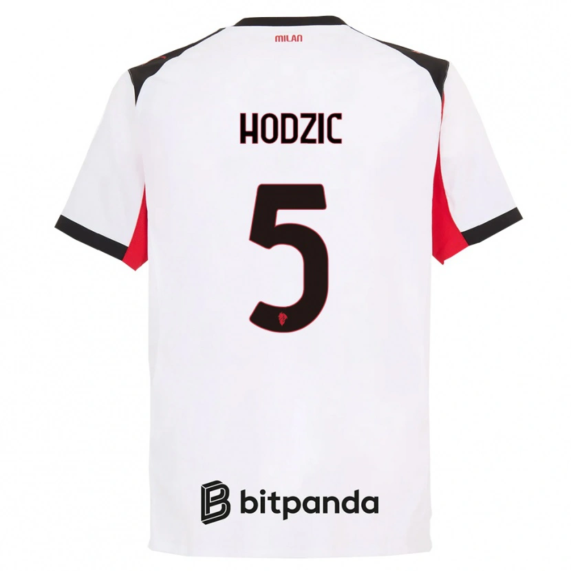 Danxen Män Demirel Hodzic #5 Vit Svart Bortatröja Matchtröjor 2025/26 Tröjor T-Tröja