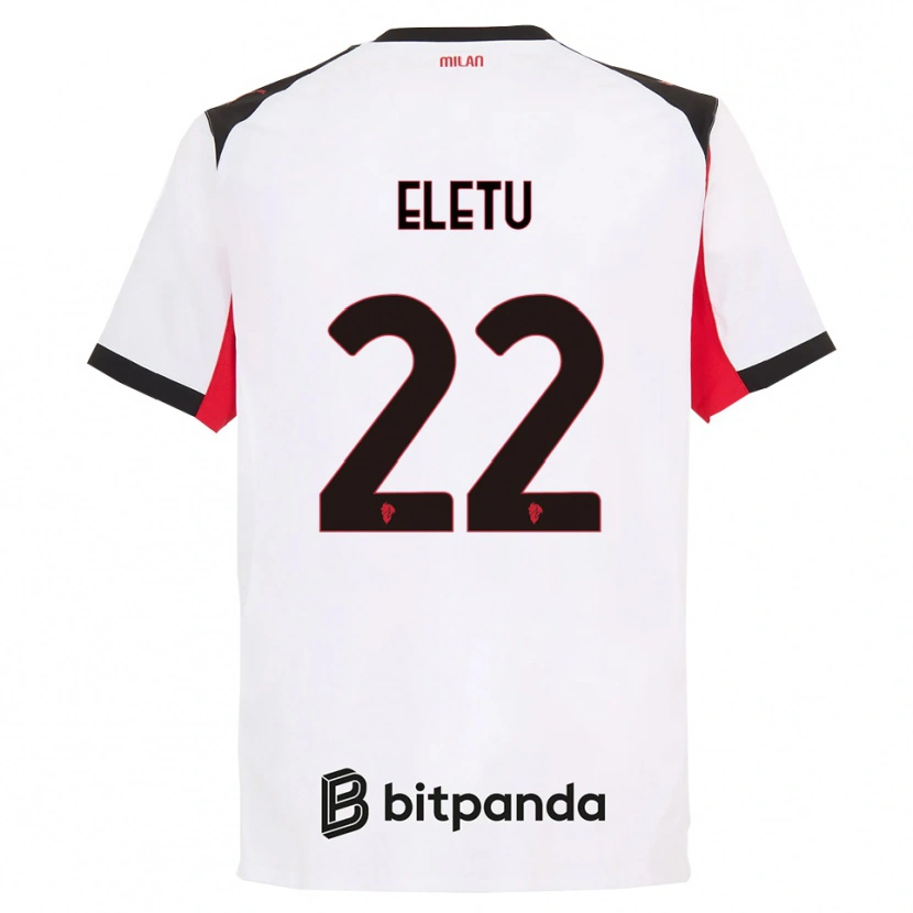 Danxen Män Victor Eletu #22 Vit Svart Bortatröja Matchtröjor 2025/26 Tröjor T-Tröja