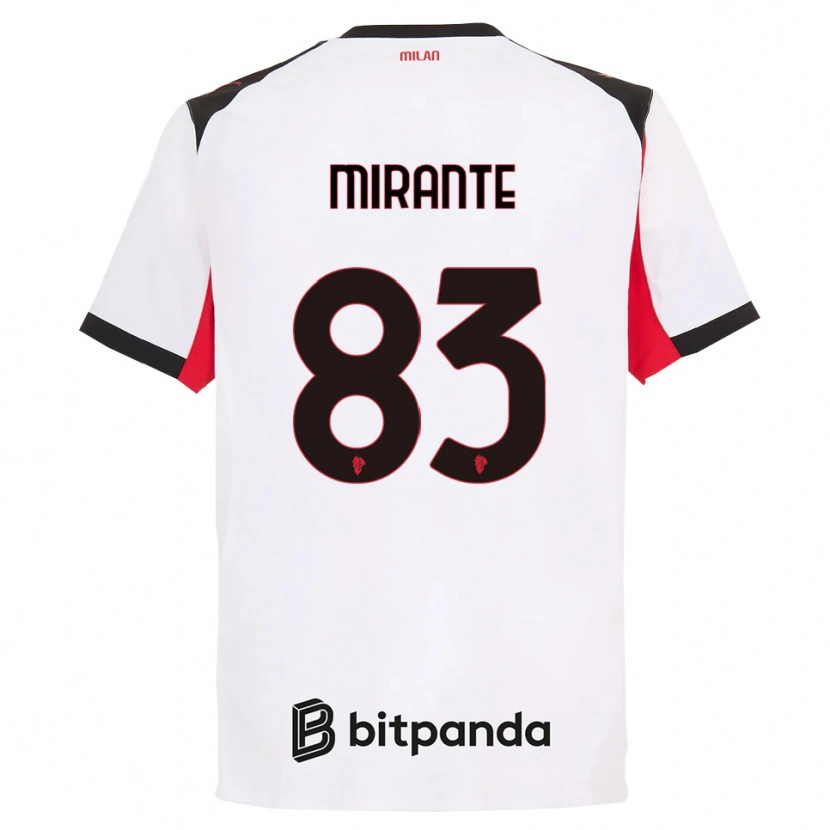 Danxen Män Antonio Mirante #83 Vit Svart Bortatröja Matchtröjor 2025/26 Tröjor T-Tröja