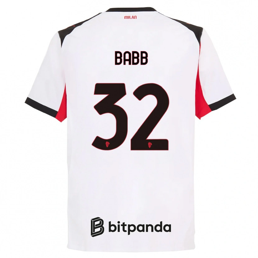 Danxen Män Selena Delia Babb #32 Vit Svart Bortatröja Matchtröjor 2025/26 Tröjor T-Tröja