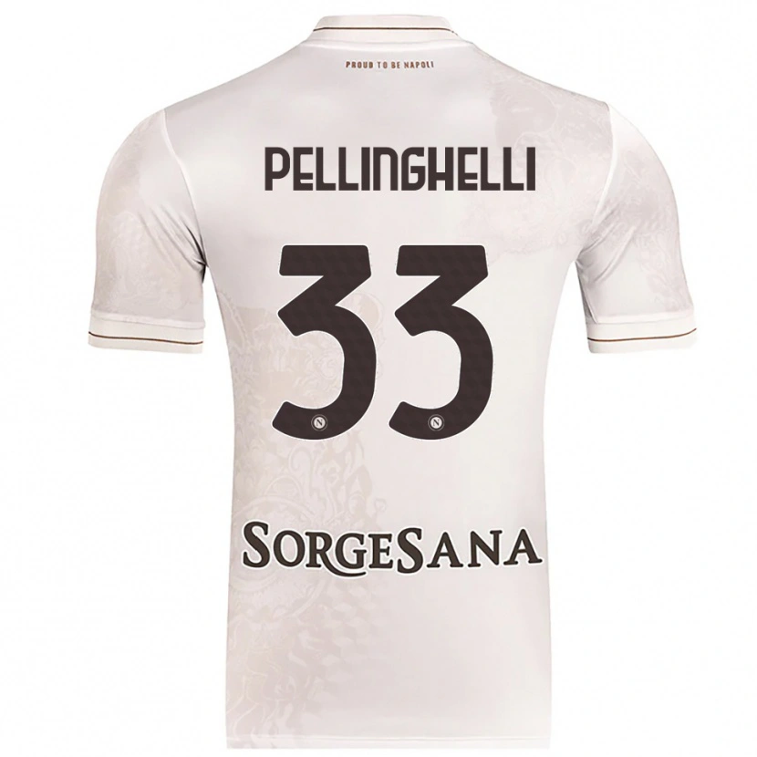 Danxen Män Alice Pellinghelli #33 Champagne Brun Bortatröja Matchtröjor 2025/26 Tröjor T-Tröja
