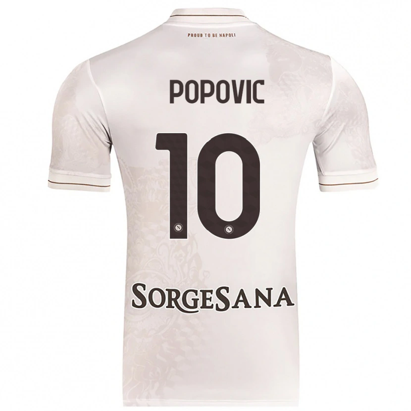 Danxen Män Matija Popović #10 Champagne Brun Bortatröja Matchtröjor 2025/26 Tröjor T-Tröja
