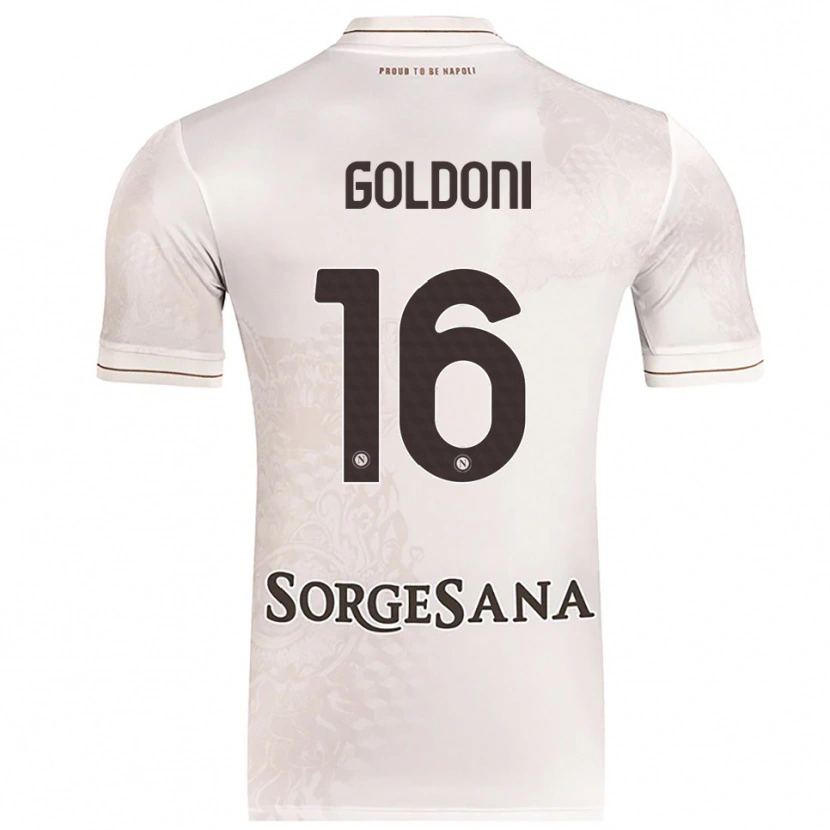 Danxen Män Eleonora Goldoni #16 Champagne Brun Bortatröja Matchtröjor 2025/26 Tröjor T-Tröja