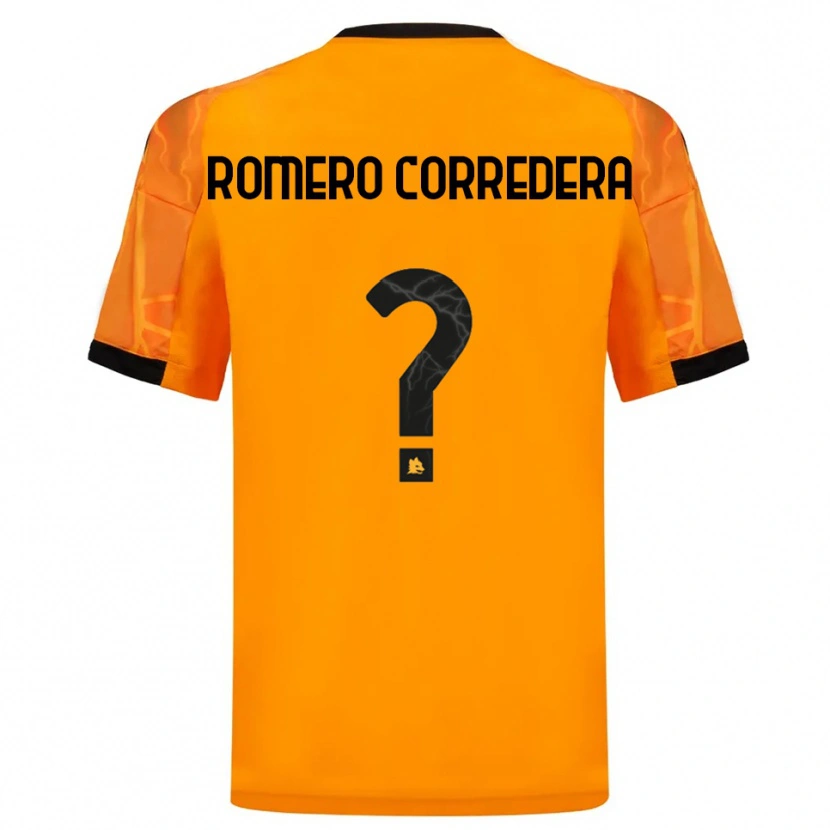 Danxen Män Miguel Romero Corredera #0 Orange Svart Bortatröja Matchtröjor 2025/26 Tröjor T-Tröja