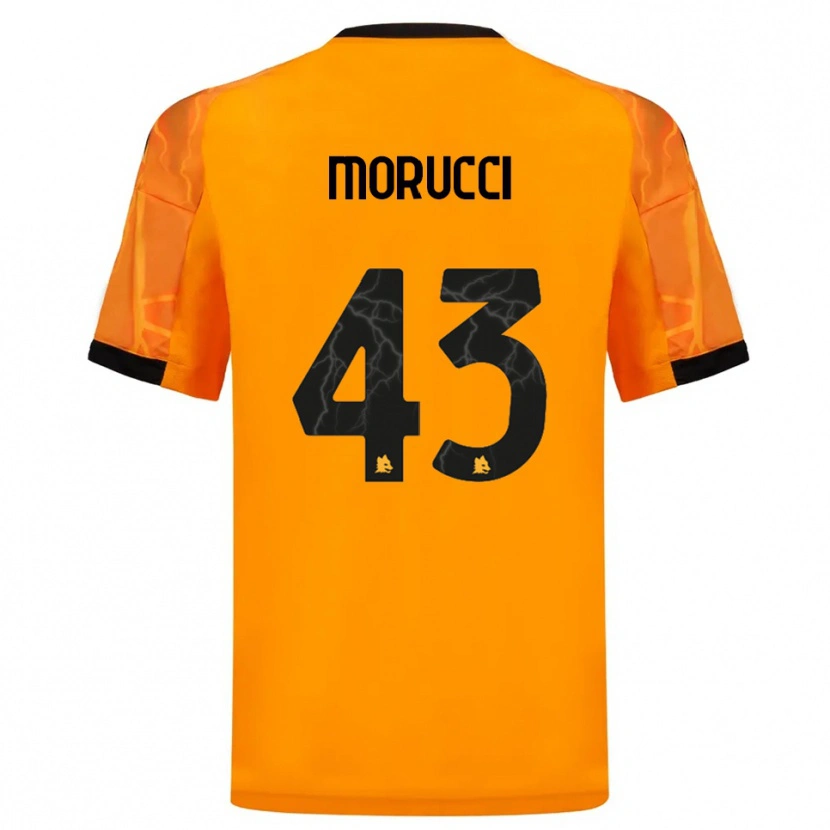 Danxen Män Edoardo Morucci #43 Orange Svart Bortatröja Matchtröjor 2025/26 Tröjor T-Tröja