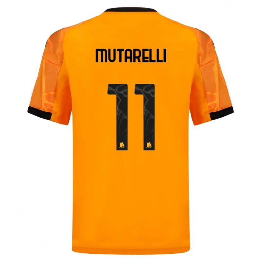 Danxen Män Matteo Mutarelli #11 Orange Svart Bortatröja Matchtröjor 2025/26 Tröjor T-Tröja