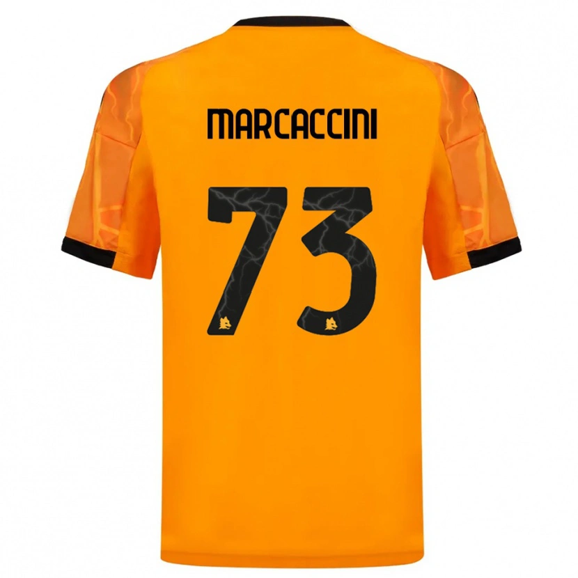 Danxen Män Alessio Marcaccini #73 Orange Svart Bortatröja Matchtröjor 2025/26 Tröjor T-Tröja