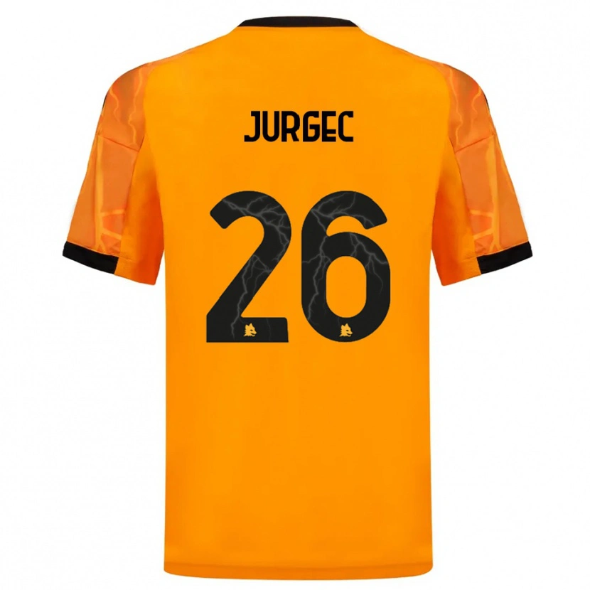 Danxen Män Jan Jurgec #26 Orange Svart Bortatröja Matchtröjor 2025/26 Tröjor T-Tröja