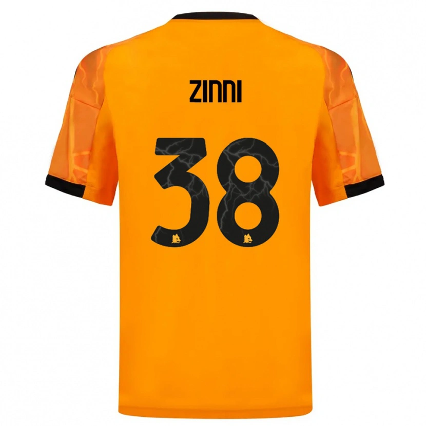 Danxen Män Raul Zinni #38 Orange Svart Bortatröja Matchtröjor 2025/26 Tröjor T-Tröja