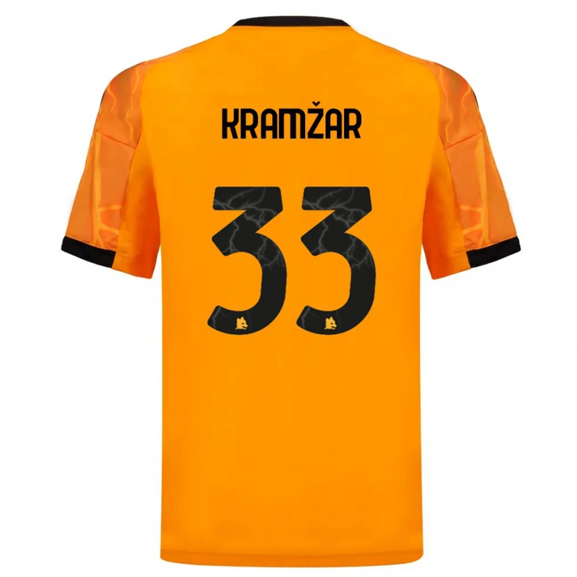 Danxen Män Zara Kramžar #33 Orange Svart Bortatröja Matchtröjor 2025/26 Tröjor T-Tröja
