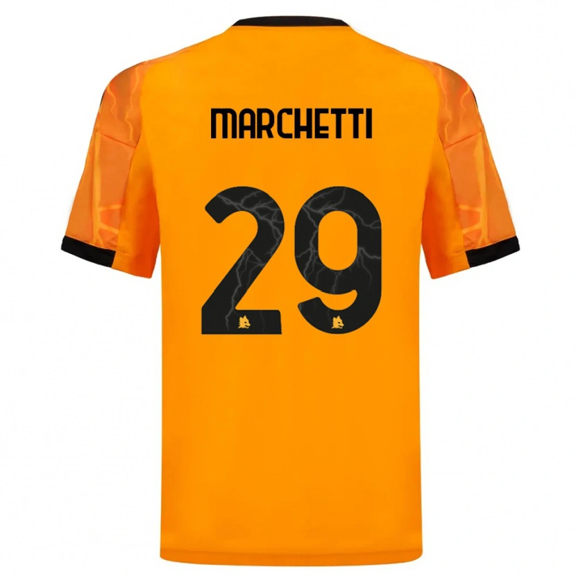 Danxen Män Tommaso Marchetti #29 Orange Svart Bortatröja Matchtröjor 2025/26 Tröjor T-Tröja