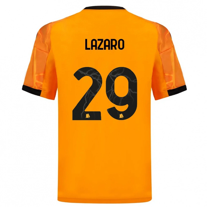 Danxen Män Paloma Lazaro #29 Orange Svart Bortatröja Matchtröjor 2025/26 Tröjor T-Tröja