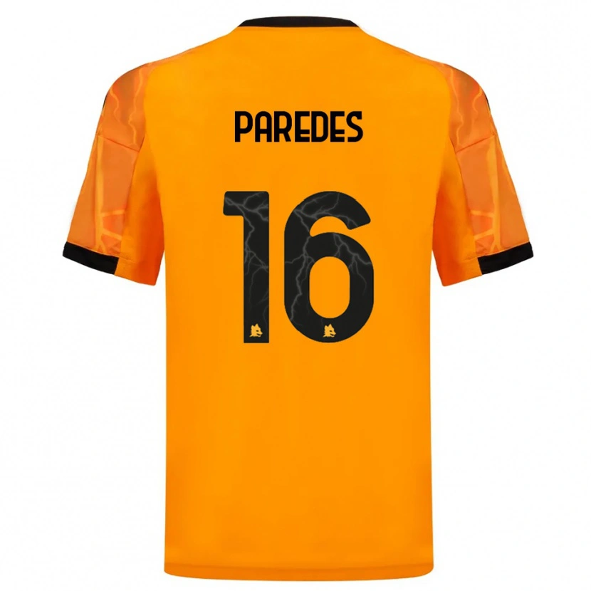 Danxen Män Leandro Paredes #16 Orange Svart Bortatröja Matchtröjor 2025/26 Tröjor T-Tröja