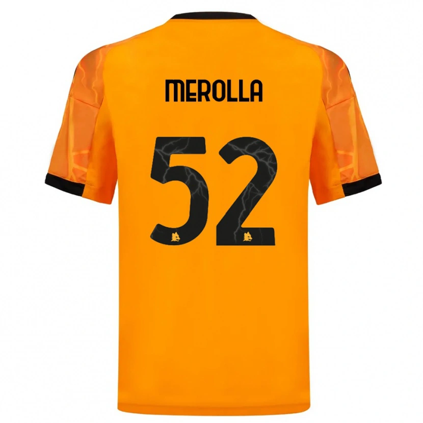 Danxen Män Liliana Merolla #52 Orange Svart Bortatröja Matchtröjor 2025/26 Tröjor T-Tröja