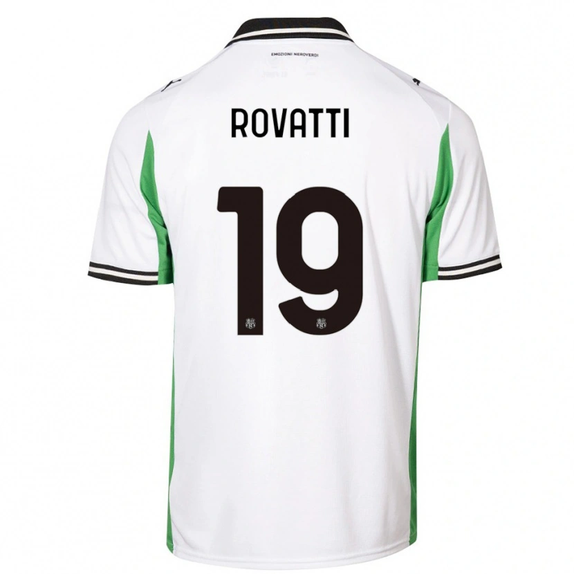 Danxen Män Matteo Rovatti #19 Vit Grön Svart Bortatröja Matchtröjor 2025/26 Tröjor T-Tröja
