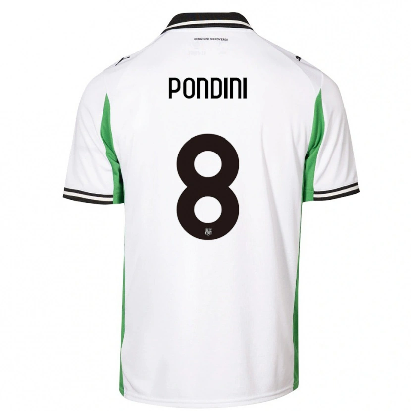 Danxen Män Giada Pondini #8 Vit Grön Svart Bortatröja Matchtröjor 2025/26 Tröjor T-Tröja