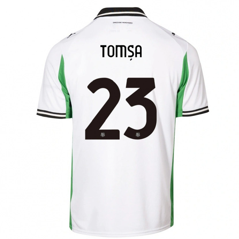 Danxen Män Troy Tomșa #23 Vit Grön Svart Bortatröja Matchtröjor 2025/26 Tröjor T-Tröja