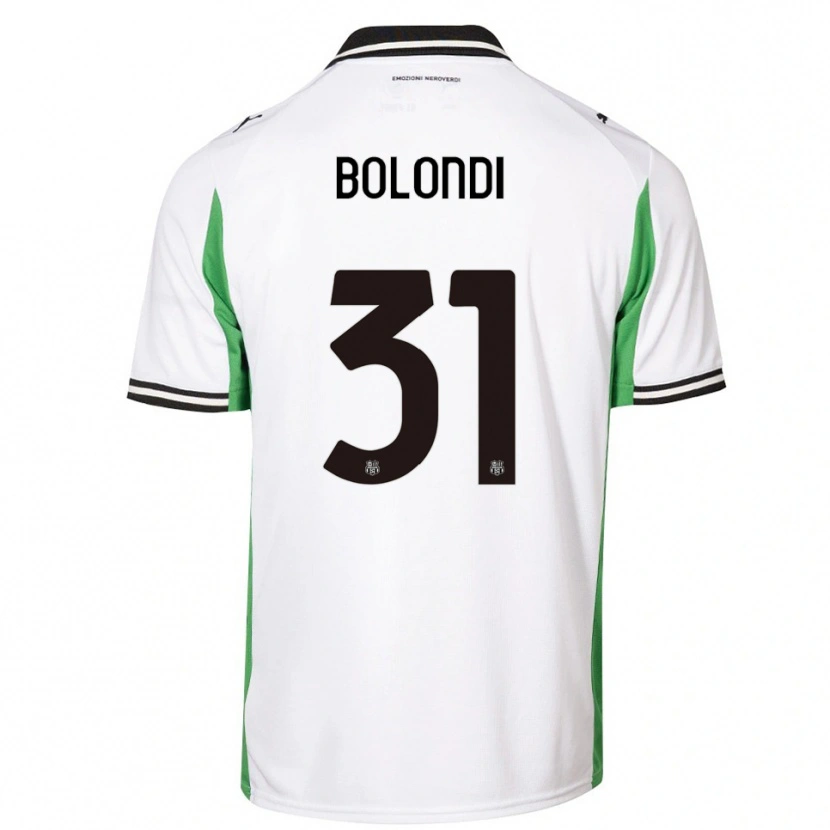 Danxen Män Francesco Bolondi #31 Vit Grön Svart Bortatröja Matchtröjor 2025/26 Tröjor T-Tröja