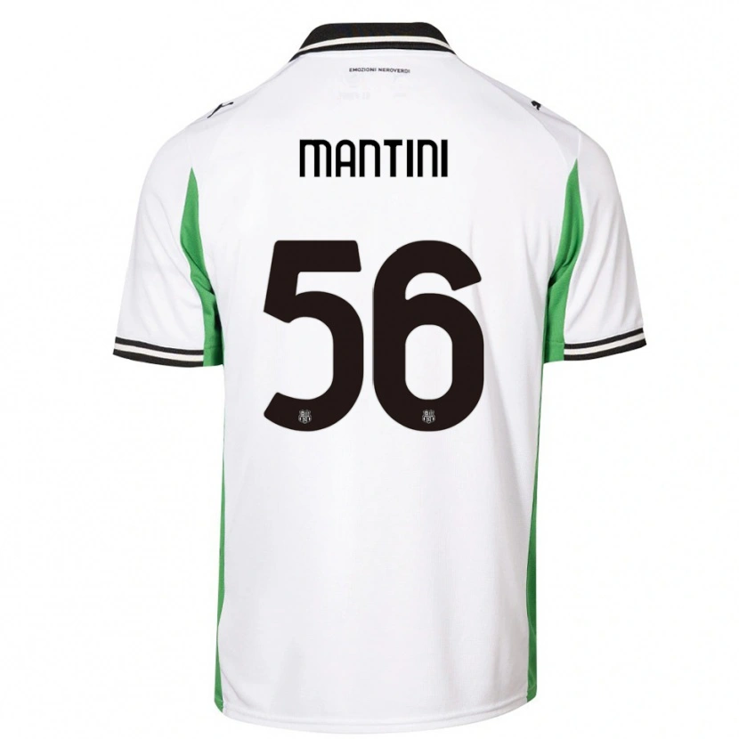 Danxen Män Raffaele Mantini #56 Vit Grön Svart Bortatröja Matchtröjor 2025/26 Tröjor T-Tröja