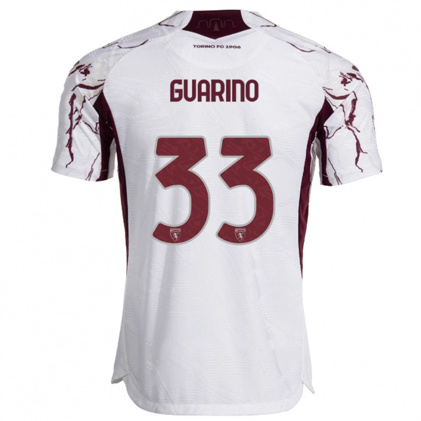 Danxen Män Rita Guarino #33 Vit Vinröd Bortatröja Matchtröjor 2025/26 Tröjor T-Tröja