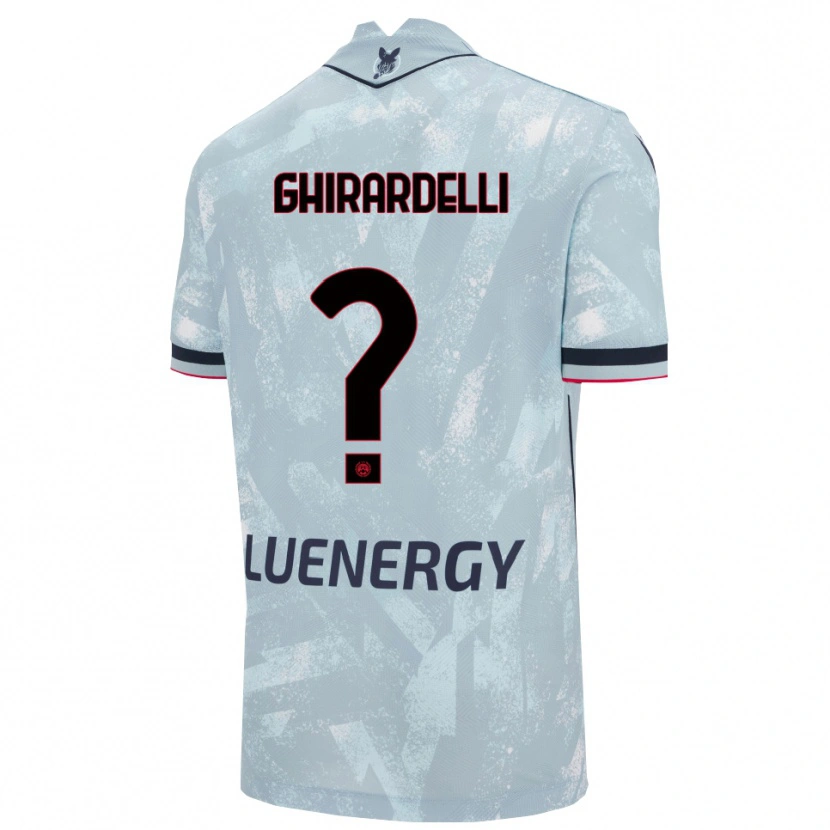 Danxen Män Davide Ghirardelli #0 Ljusblå Svart Bortatröja Matchtröjor 2025/26 Tröjor T-Tröja