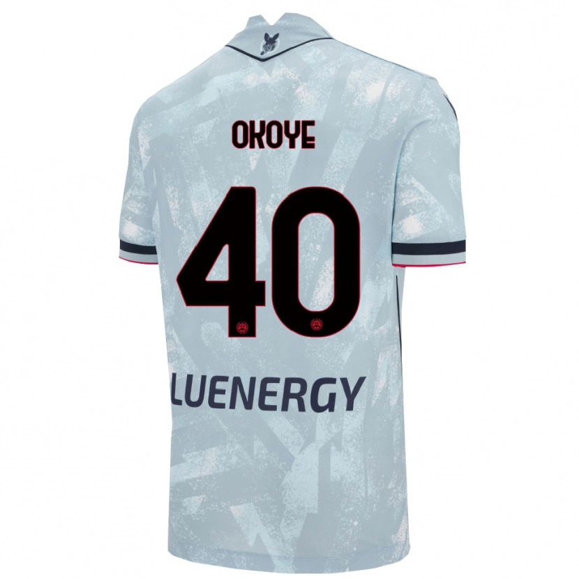 Danxen Män Maduka Okoye #40 Ljusblå Svart Bortatröja Matchtröjor 2025/26 Tröjor T-Tröja