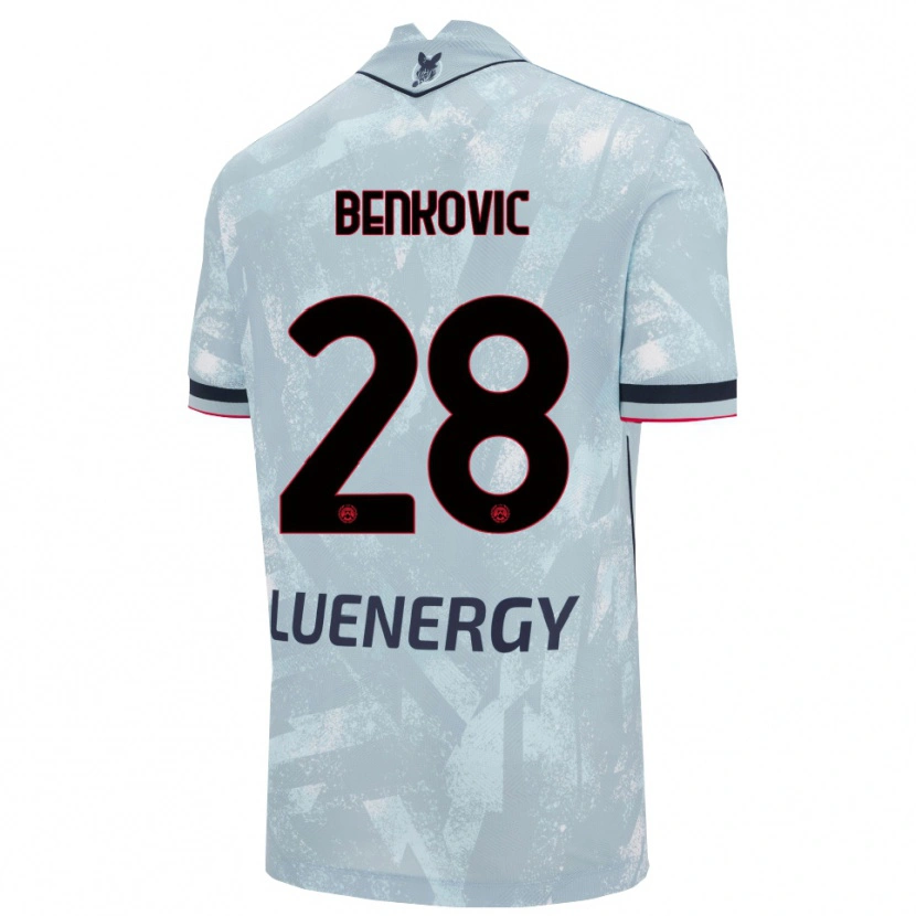 Danxen Män Filip Benkovic #28 Ljusblå Svart Bortatröja Matchtröjor 2025/26 Tröjor T-Tröja