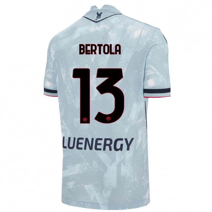 Danxen Män Nicolò Bertola #13 Ljusblå Svart Bortatröja Matchtröjor 2025/26 Tröjor T-Tröja