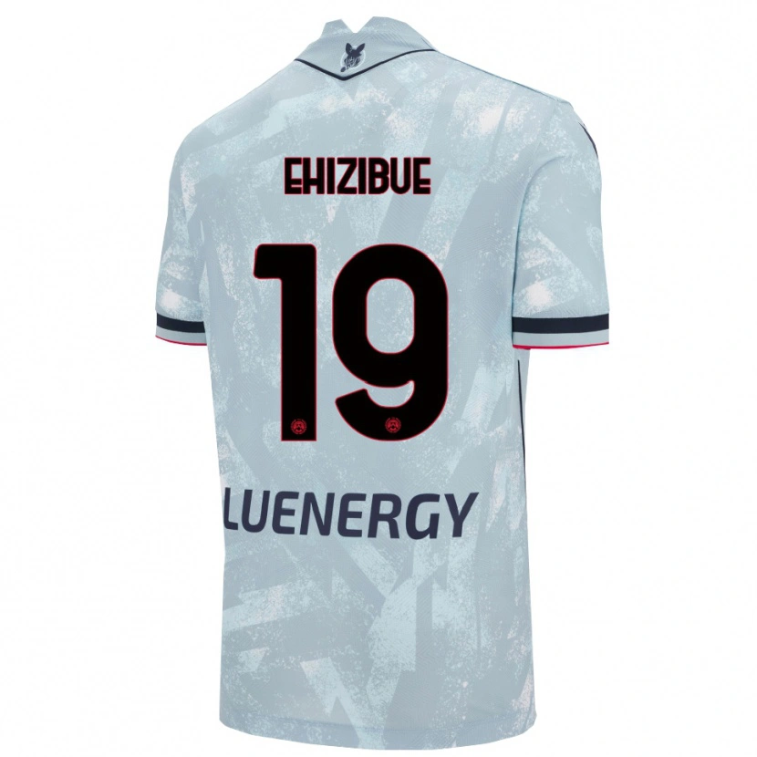 Danxen Män Kingsley Ehizibue #19 Ljusblå Svart Bortatröja Matchtröjor 2025/26 Tröjor T-Tröja