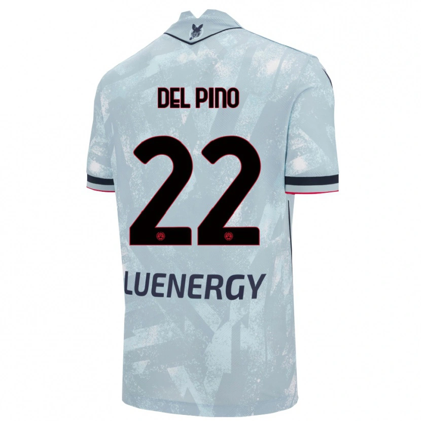 Danxen Män Lorenzo Del Pino #22 Ljusblå Svart Bortatröja Matchtröjor 2025/26 Tröjor T-Tröja