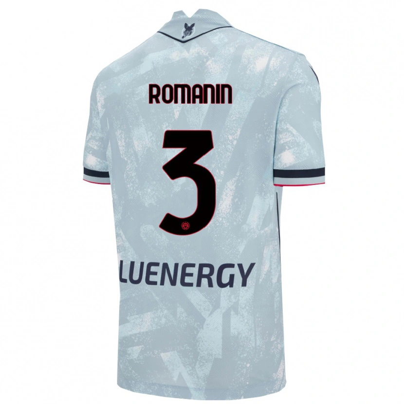 Danxen Män Mattia Romanin #3 Ljusblå Svart Bortatröja Matchtröjor 2025/26 Tröjor T-Tröja