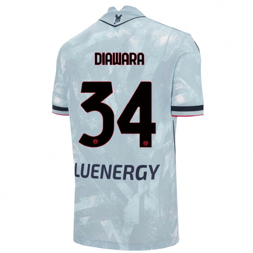 Danxen Män Sekou Diawara #34 Ljusblå Svart Bortatröja Matchtröjor 2025/26 Tröjor T-Tröja