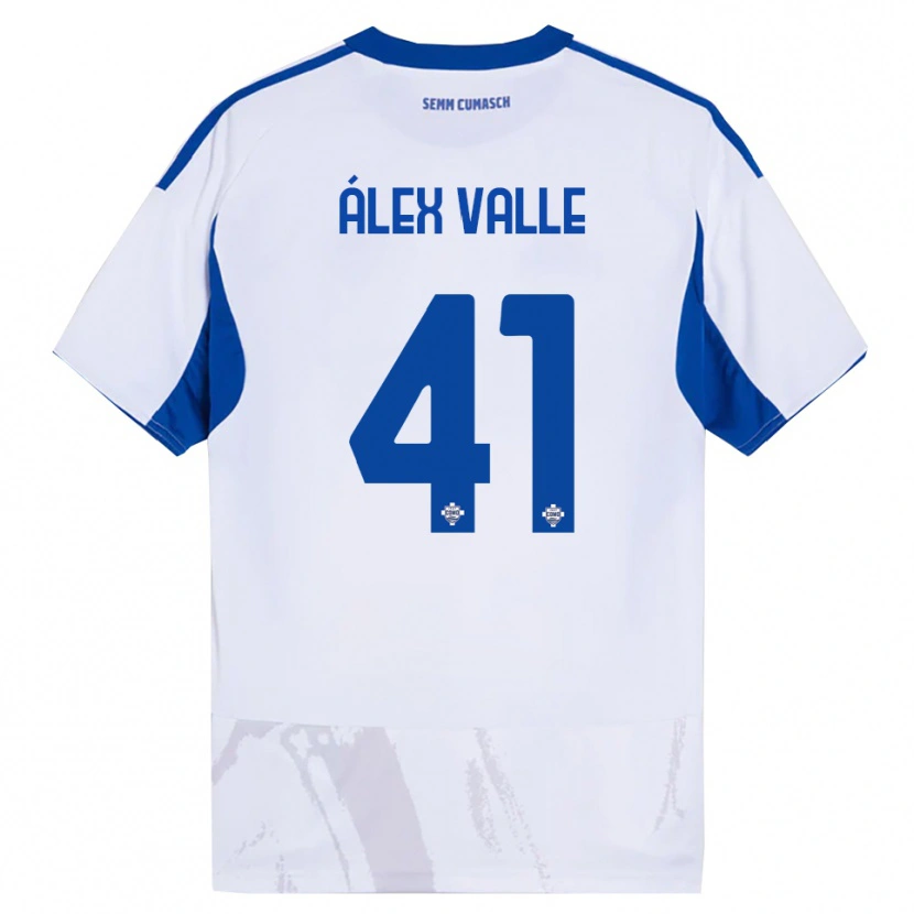 Danxen Män Álex Valle #41 Vit Blå Bortatröja Matchtröjor 2025/26 Tröjor T-Tröja