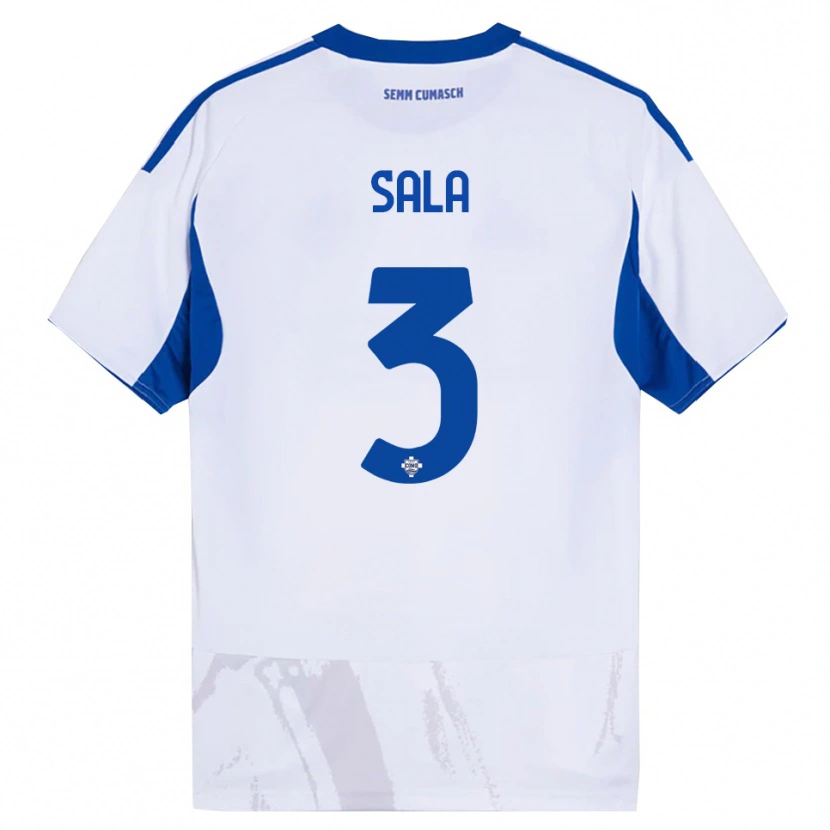 Danxen Män Marco Sala #3 Vit Blå Bortatröja Matchtröjor 2025/26 Tröjor T-Tröja