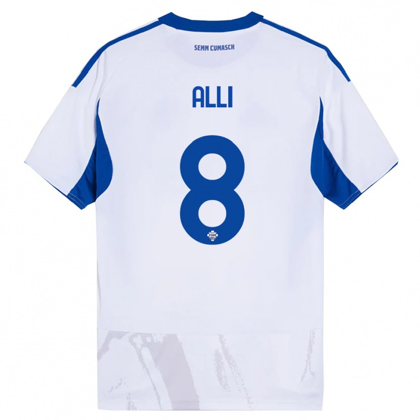 Danxen Män Dele Alli #8 Vit Blå Bortatröja Matchtröjor 2025/26 Tröjor T-Tröja