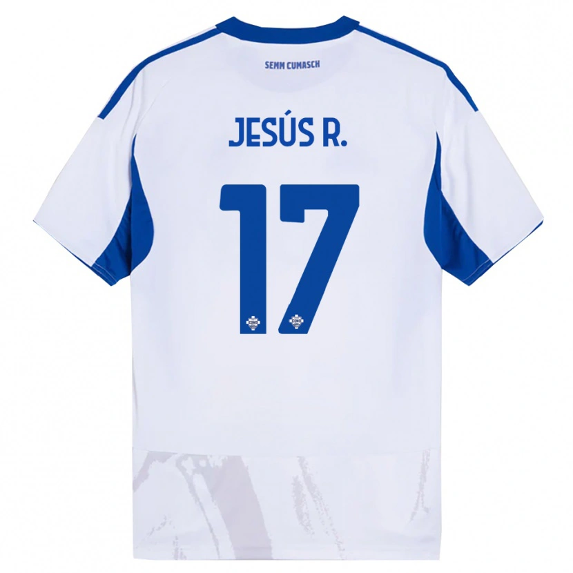Danxen Män Jesús Rodríguez #17 Vit Blå Bortatröja Matchtröjor 2025/26 Tröjor T-Tröja