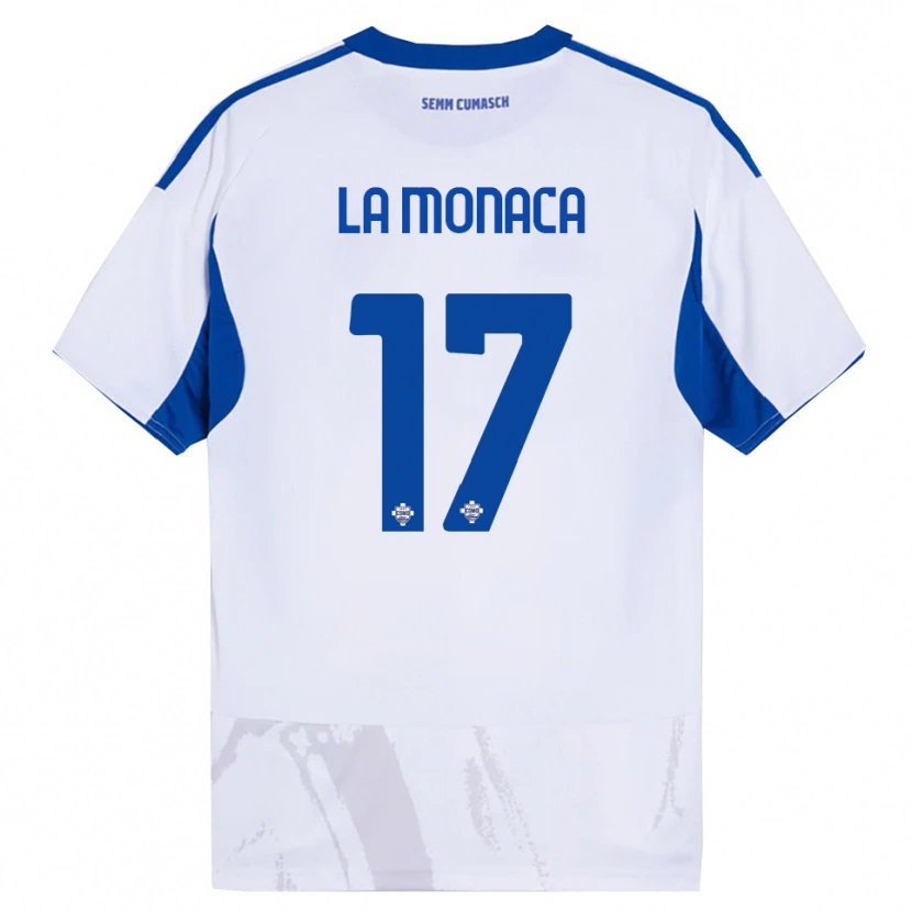 Danxen Män Michael La Monaca #17 Vit Blå Bortatröja Matchtröjor 2025/26 Tröjor T-Tröja