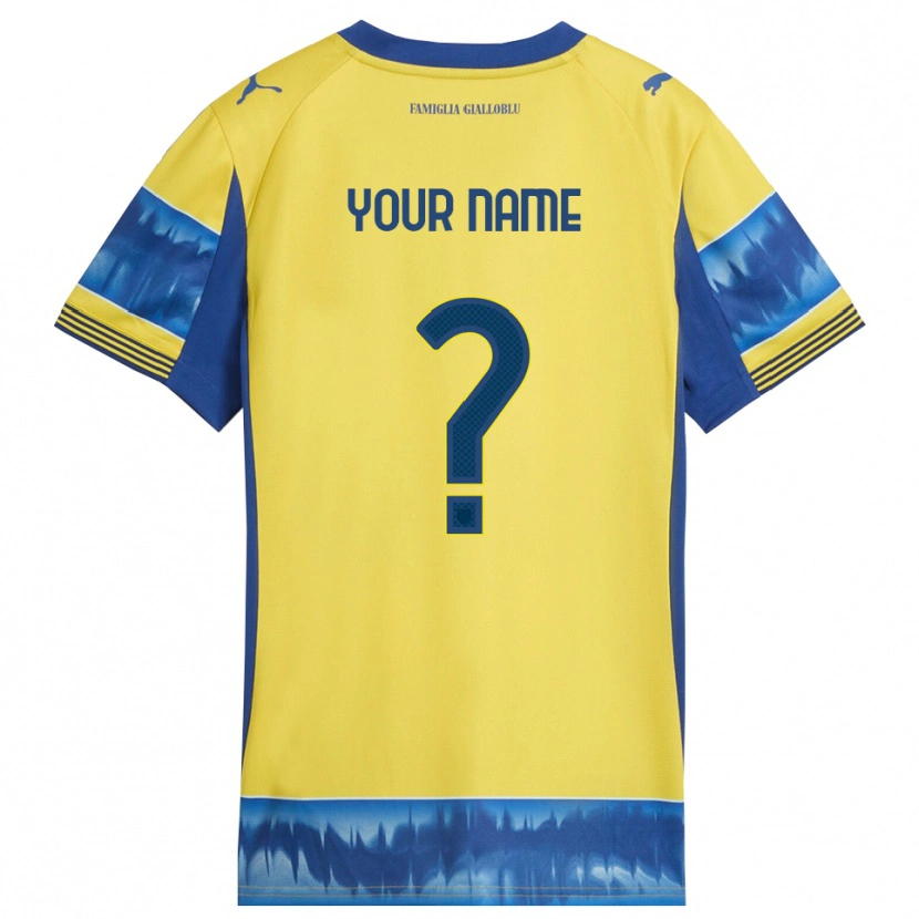 Danxen Män Ditt Namn #0 Gul Blå Bortatröja Matchtröjor 2025/26 Tröjor T-Tröja