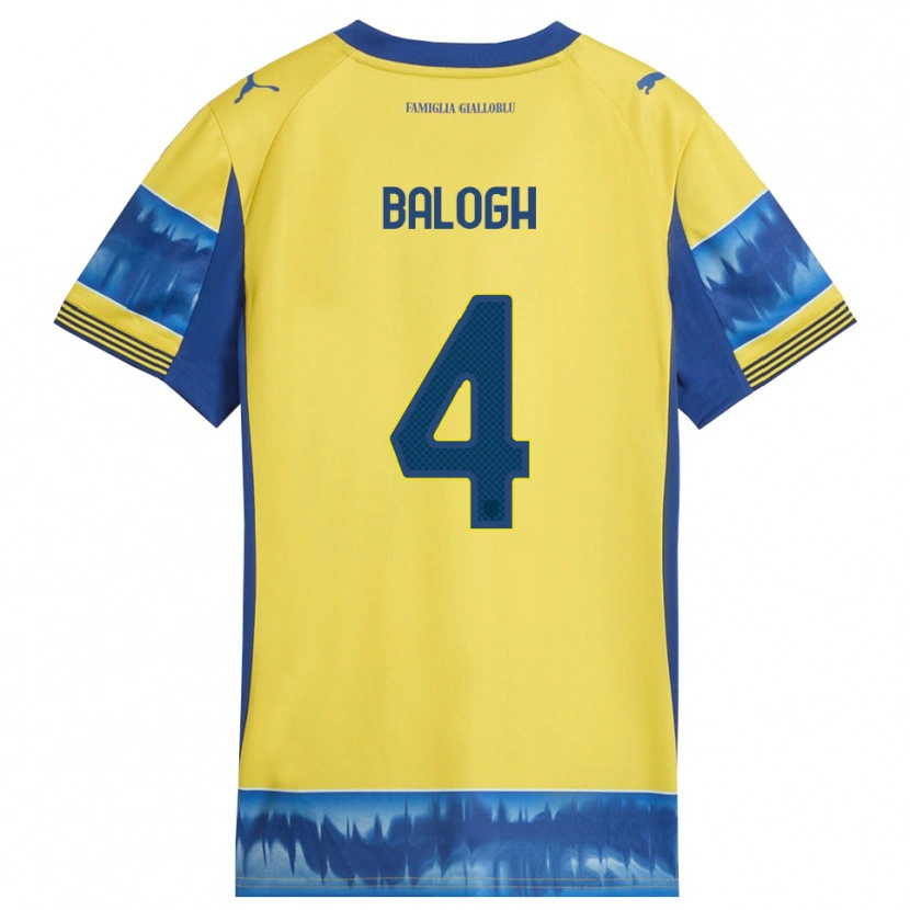 Danxen Män Botond Balogh #4 Gul Blå Bortatröja Matchtröjor 2025/26 Tröjor T-Tröja
