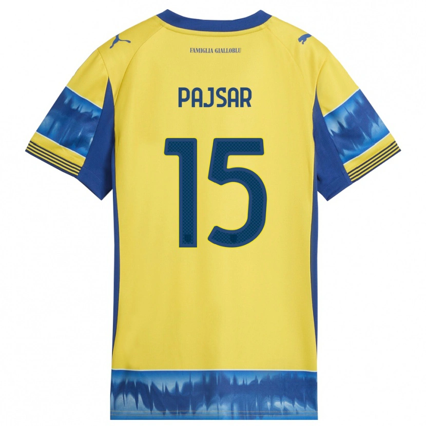Danxen Män Karlo Pajsar #15 Gul Blå Bortatröja Matchtröjor 2025/26 Tröjor T-Tröja