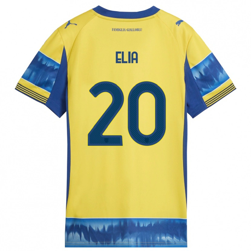 Danxen Män Alessandro Elia #20 Gul Blå Bortatröja Matchtröjor 2025/26 Tröjor T-Tröja
