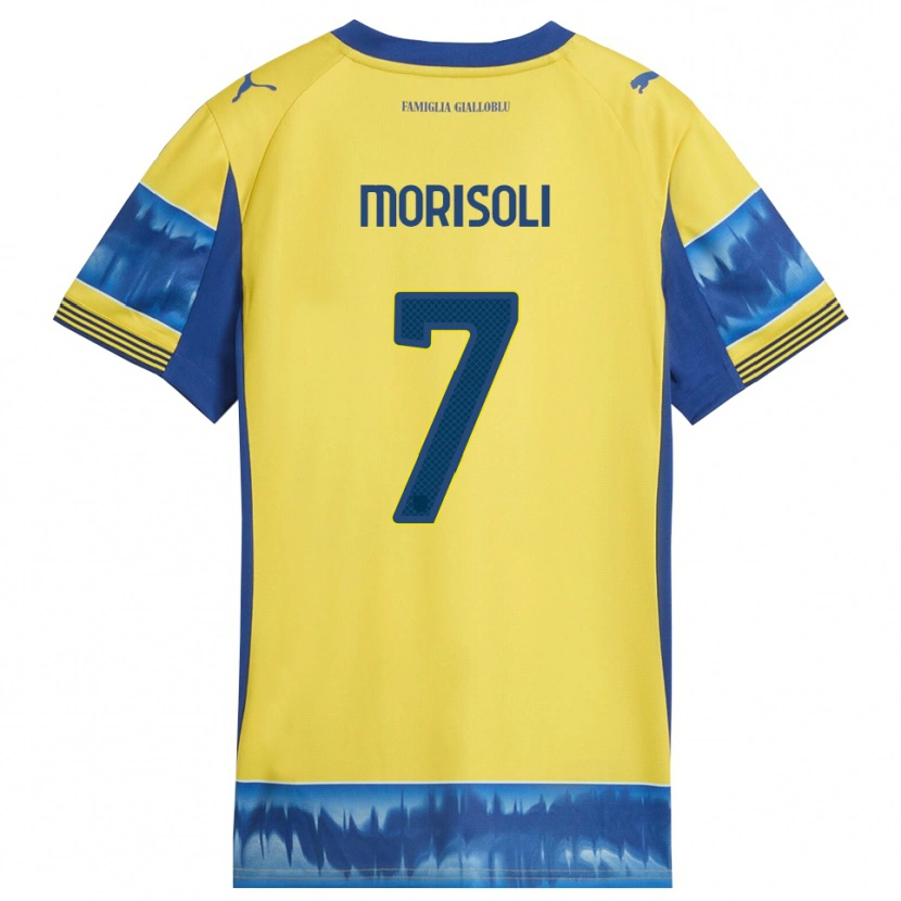 Danxen Män Gabriel Morisoli #7 Gul Blå Bortatröja Matchtröjor 2025/26 Tröjor T-Tröja